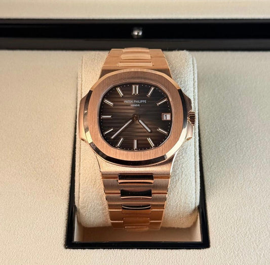 Luxury Rose Gold Automatic Watch – Premium Nautilus Style Men’s Watch
