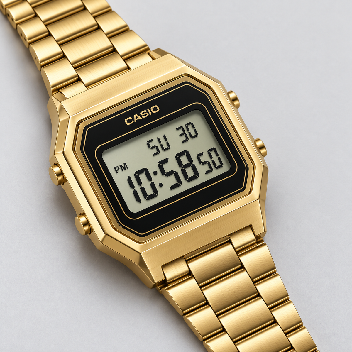 Casio Variant — Retro Digital Gold — detail view
