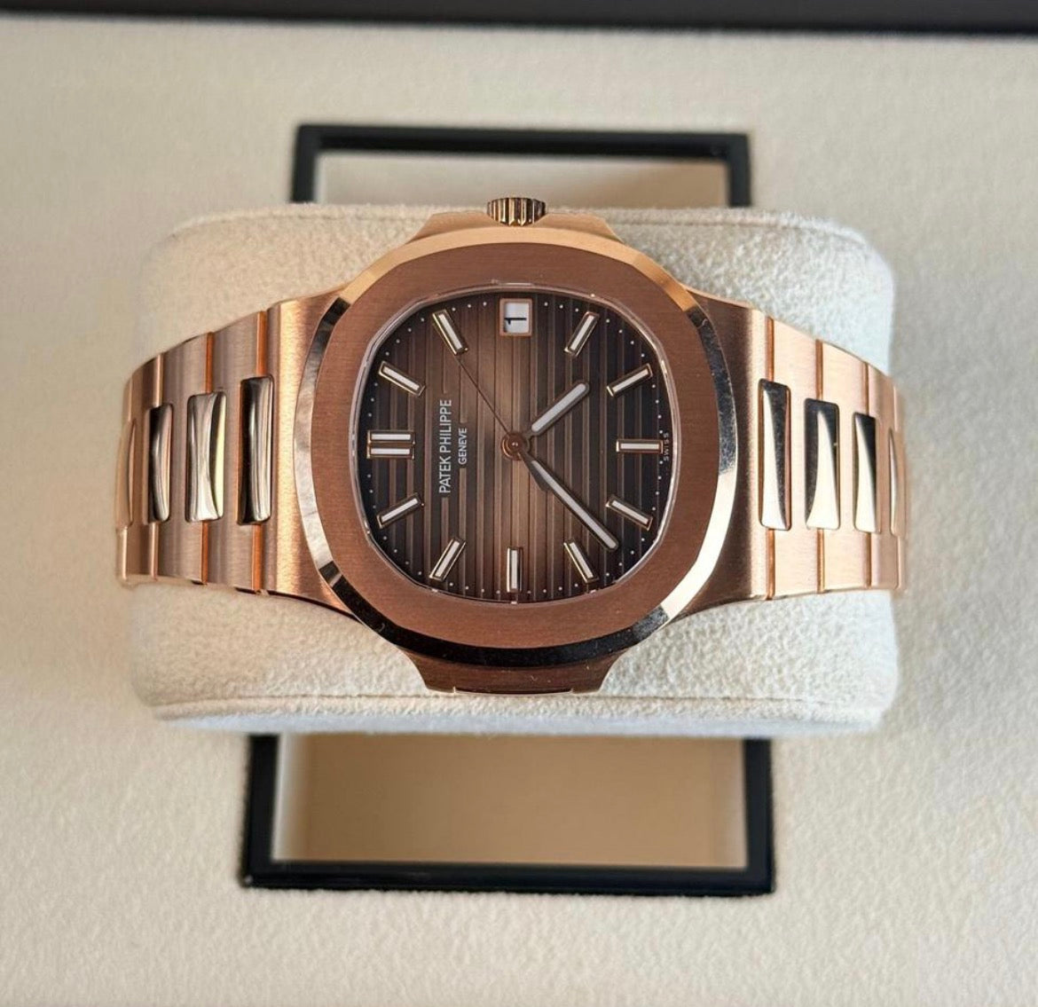 Luxury Rose Gold Automatic Watch – Premium Nautilus Style Men’s Watch