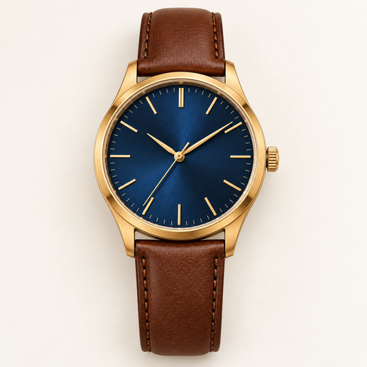 Aarav Classic Gold-Tone Watch — AI-generated front view