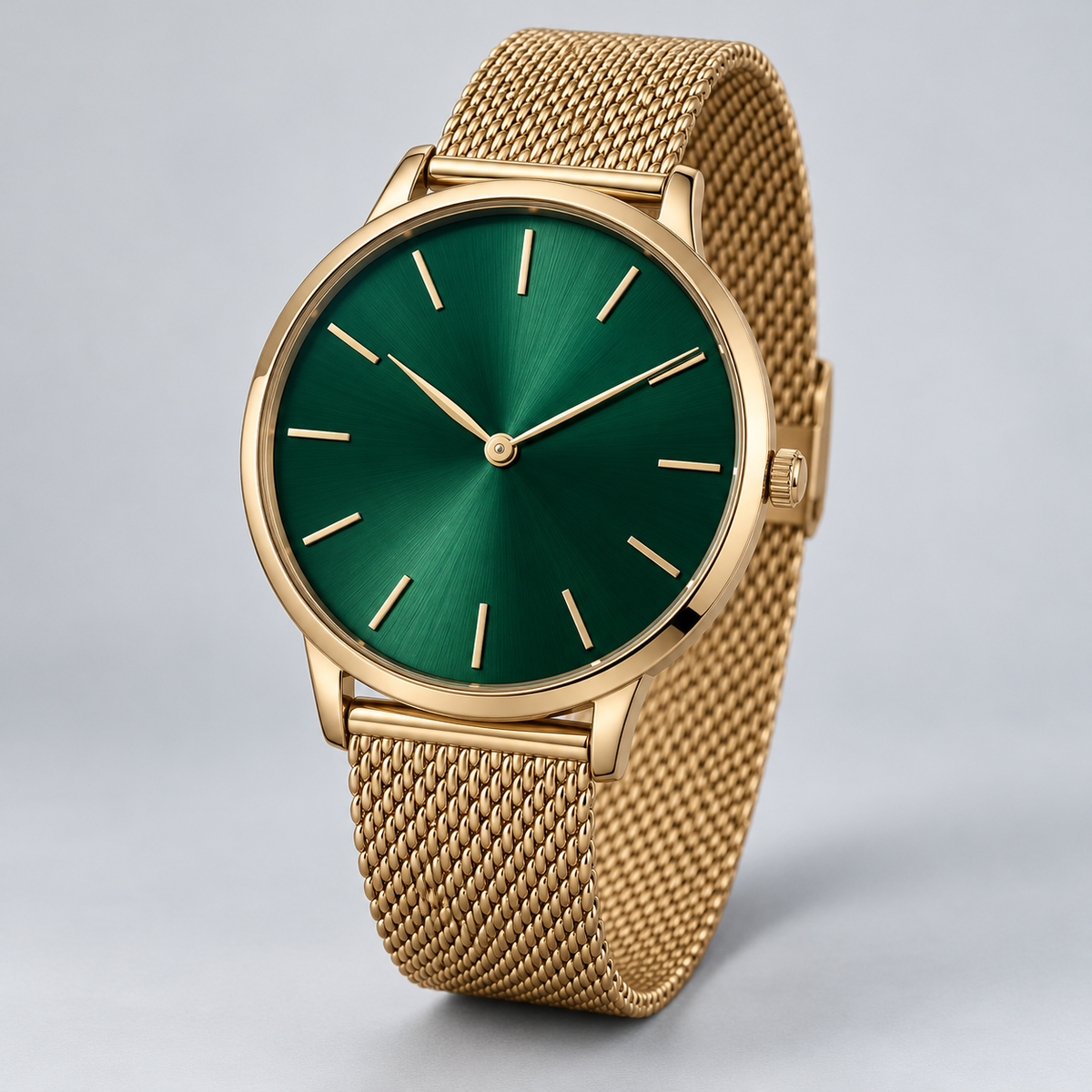 BlueMart Emerald Elegance Watch — AI-generated illustrative design