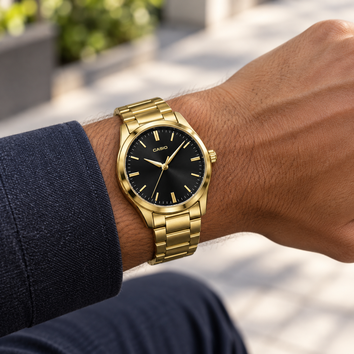 Casio Variant — Analog Gold Black — wrist lifestyle view