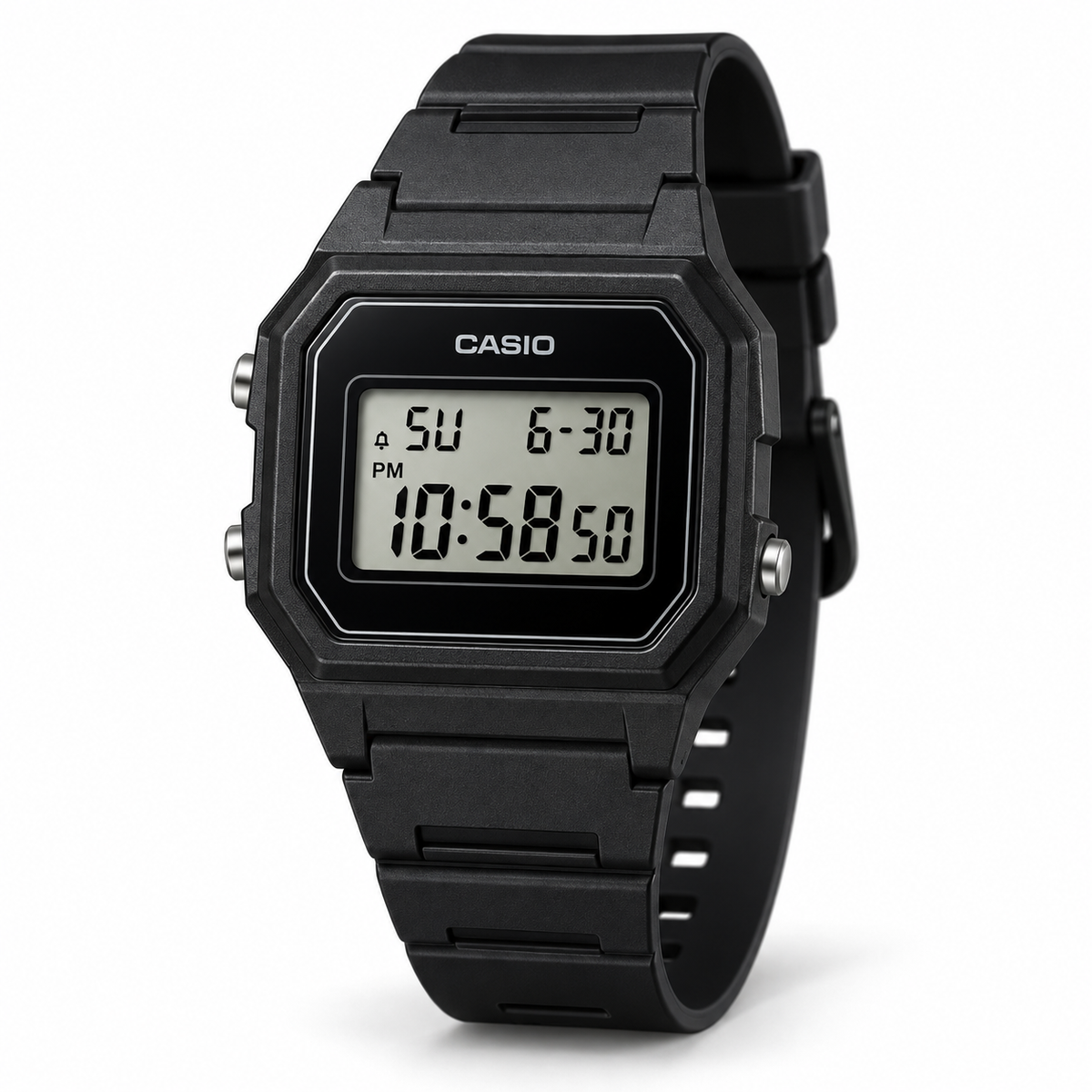 Classic black digital watch design visualization