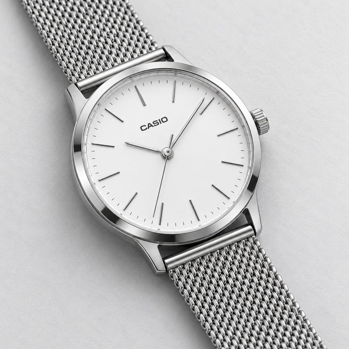Casio Variant — Minimal Analog White — detail view