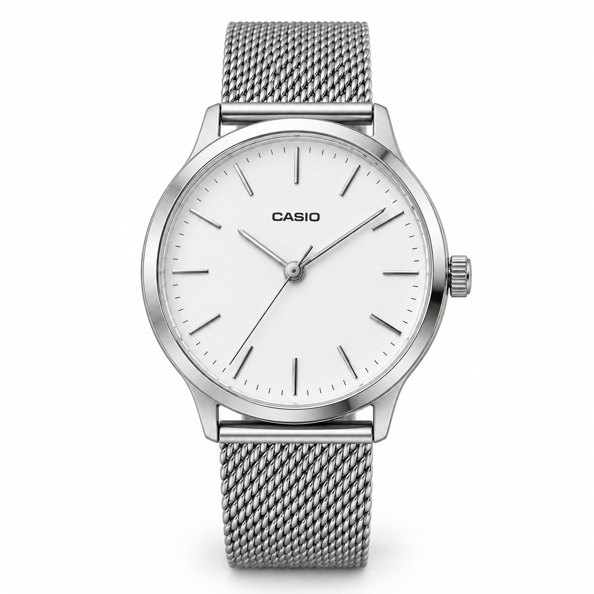 Casio Variant — Minimal Analog White — front view