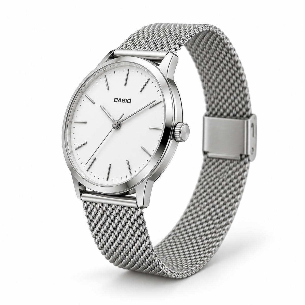 Casio Variant — Minimal Analog White — side view
