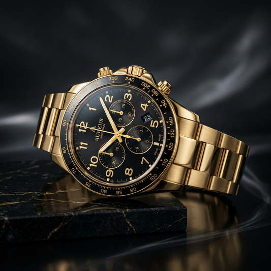 Premium Reward Watch for Men – Black & Gold
