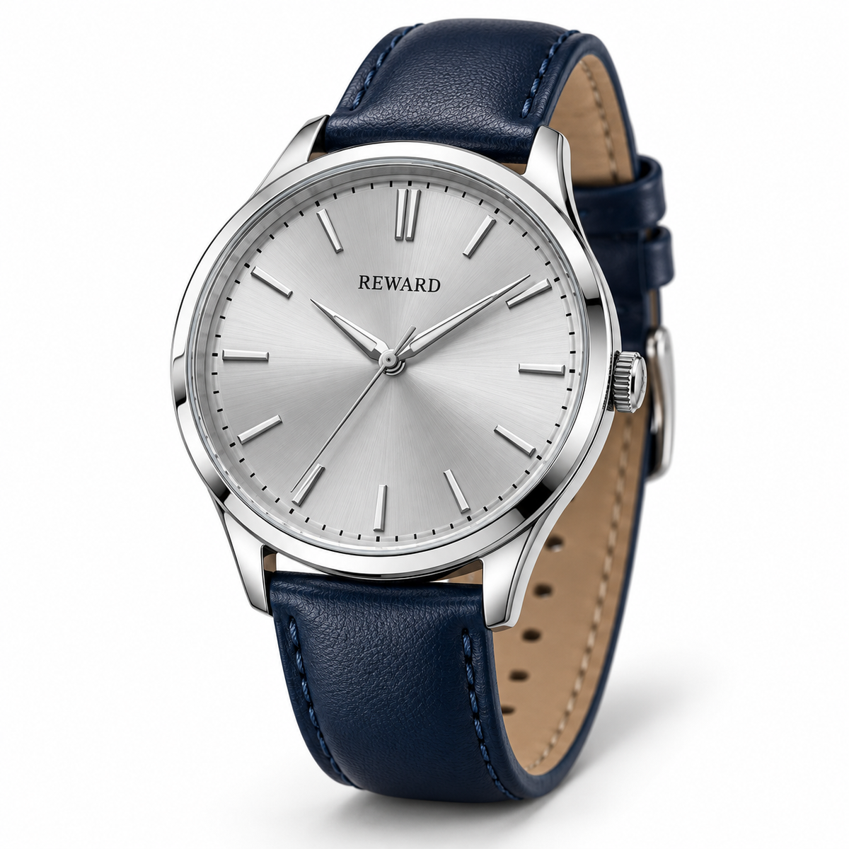 Reward Navy Leather Dress watch design