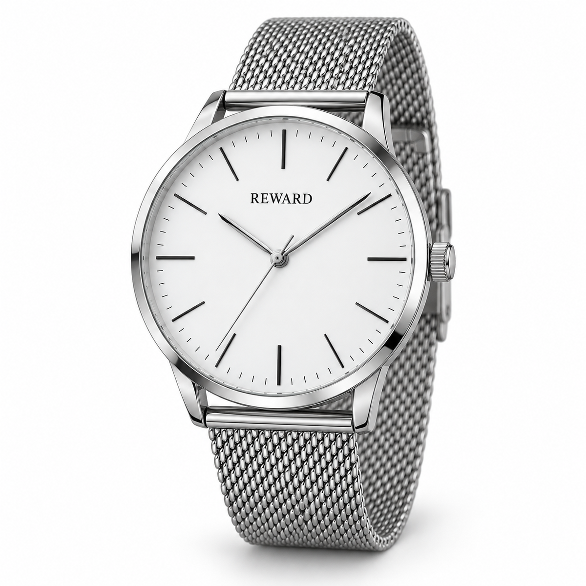 Reward Silver White Minimal watch design